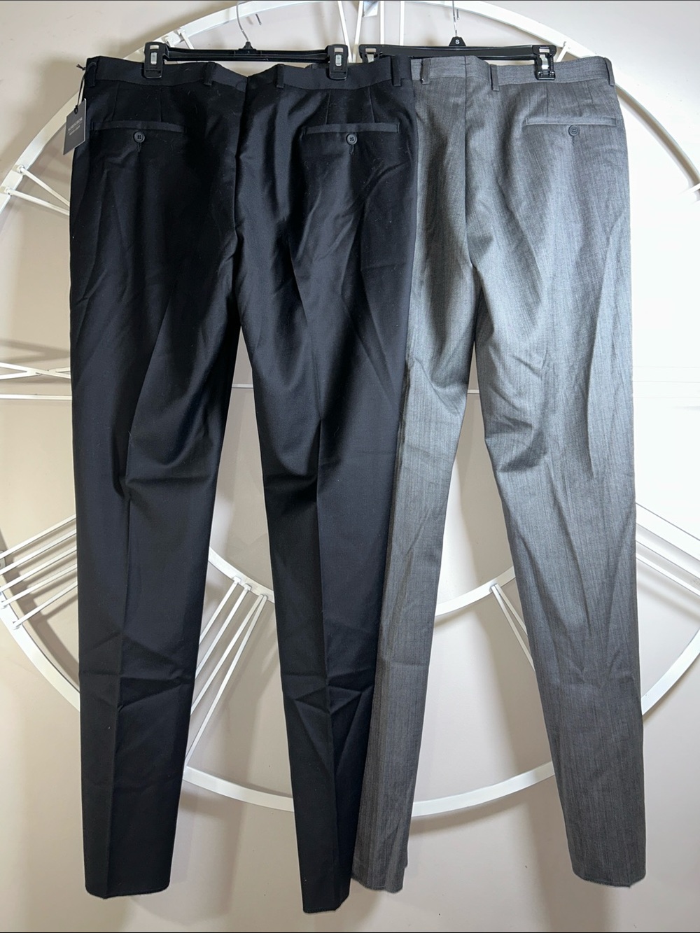 NWT 3x Nordstrom Men's Dress Pants Trio - 2x size 38 Black, Gray & Tan 38x34 - Picture 12 of 16